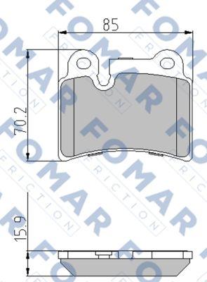 FOMAR Friction FO 871381 - Bremžu uzliku kompl., Disku bremzes autospares.lv