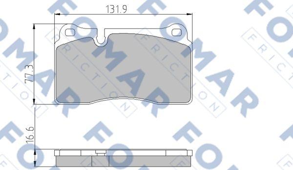 FOMAR Friction FO 871281 - Bremžu uzliku kompl., Disku bremzes www.autospares.lv