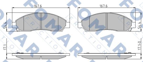 FOMAR Friction FO 873381 - Bremžu uzliku kompl., Disku bremzes www.autospares.lv