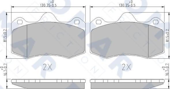 FOMAR Friction FO 245381 - Bremžu uzliku kompl., Disku bremzes www.autospares.lv