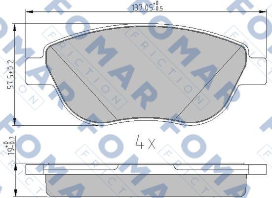 FOMAR Friction FO 241581 - Bremžu uzliku kompl., Disku bremzes autospares.lv