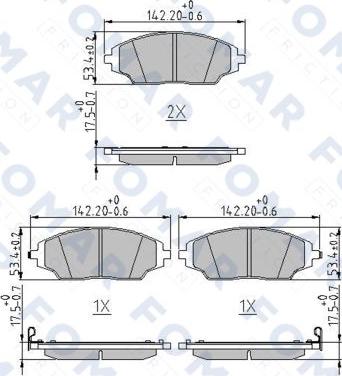 FOMAR Friction FO 269481 - Bremžu uzliku kompl., Disku bremzes autospares.lv