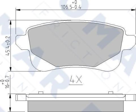 FOMAR Friction FO 264681 - Bremžu uzliku kompl., Disku bremzes www.autospares.lv