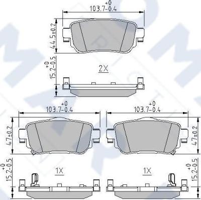 FOMAR Friction FO 266281 - Bremžu uzliku kompl., Disku bremzes www.autospares.lv