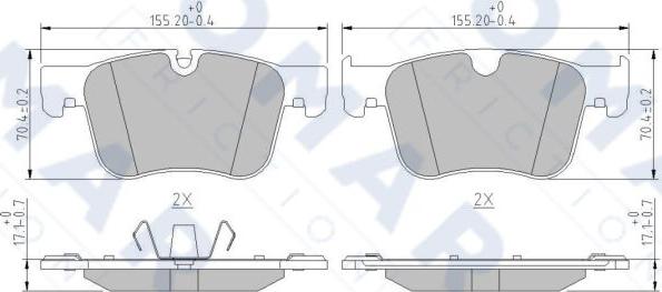 FOMAR Friction FO 261481 - Bremžu uzliku kompl., Disku bremzes www.autospares.lv