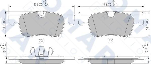 FOMAR Friction FO 261581 - Bremžu uzliku kompl., Disku bremzes www.autospares.lv