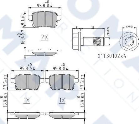 FOMAR Friction FO 268881 - Bremžu uzliku kompl., Disku bremzes www.autospares.lv