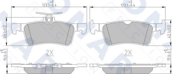 FOMAR Friction FO 263981 - Bremžu uzliku kompl., Disku bremzes www.autospares.lv