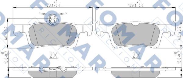 FOMAR Friction FO 262081 - Bremžu uzliku kompl., Disku bremzes www.autospares.lv