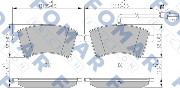 FOMAR Friction FO 262281 - Bremžu uzliku kompl., Disku bremzes www.autospares.lv