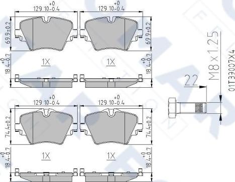 FOMAR Friction FO 267281 - Bremžu uzliku kompl., Disku bremzes www.autospares.lv