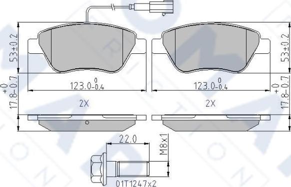 FOMAR Friction FO 217681 - Bremžu uzliku kompl., Disku bremzes autospares.lv