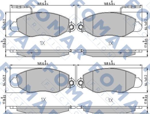 FOMAR Friction FO 239681 - Bremžu uzliku kompl., Disku bremzes autospares.lv