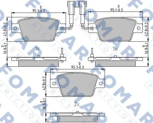 FOMAR Friction FO 239381 - Bremžu uzliku kompl., Disku bremzes www.autospares.lv