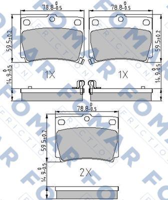 FOMAR Friction FO 239281 - Bremžu uzliku kompl., Disku bremzes www.autospares.lv