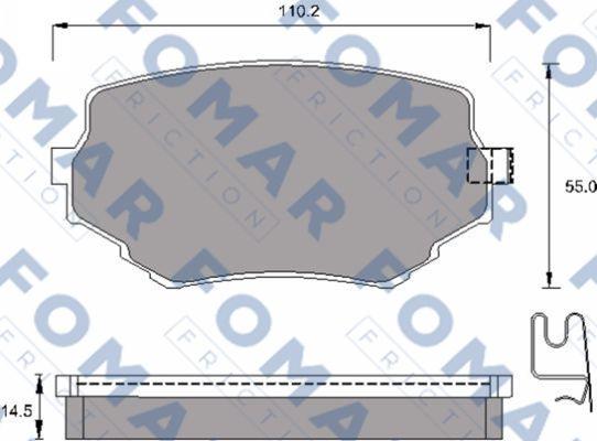 FOMAR Friction FO 792881 - Bremžu uzliku kompl., Disku bremzes www.autospares.lv