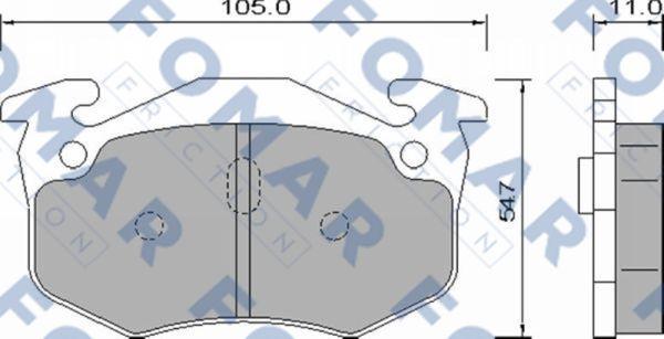 FOMAR Friction FO 742881 - Bremžu uzliku kompl., Disku bremzes autospares.lv