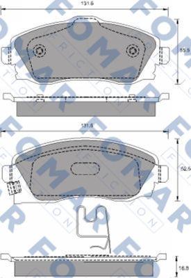 FOMAR Friction FO 783481 - Bremžu uzliku kompl., Disku bremzes autospares.lv