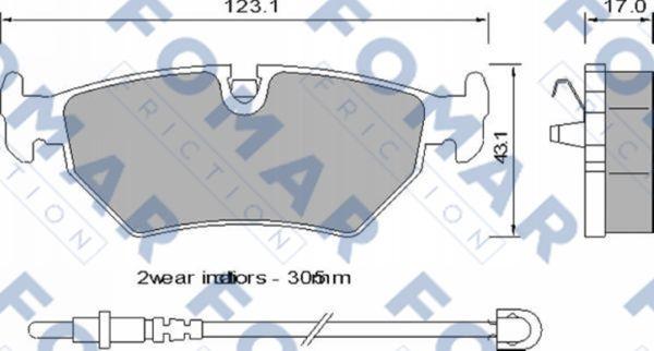 FOMAR Friction FO 729281 - Bremžu uzliku kompl., Disku bremzes autospares.lv