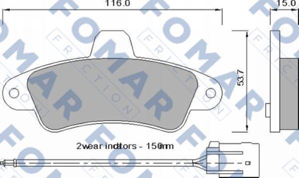 FOMAR Friction FO 725081 - Bremžu uzliku kompl., Disku bremzes www.autospares.lv