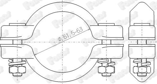 Fonos 86206 - Savienojošie elementi, Izplūdes gāzu sistēma www.autospares.lv