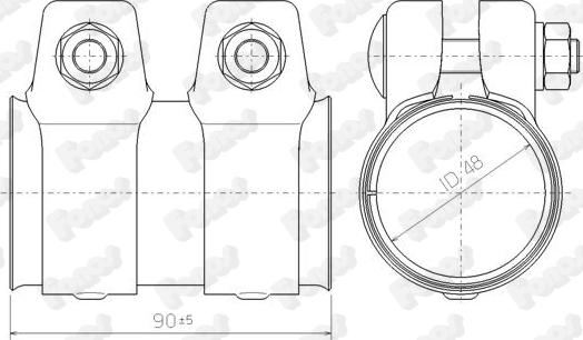 Fonos 80715 - Savienojošie elementi, Izplūdes gāzu sistēma www.autospares.lv