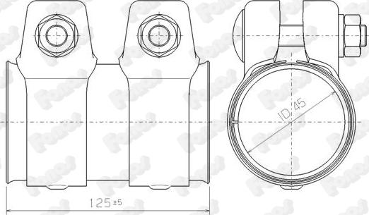 Fonos 80712 - Savienojošie elementi, Izplūdes gāzu sistēma www.autospares.lv