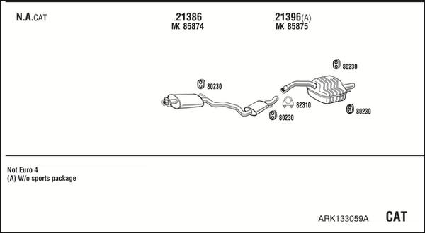 Fonos ARK133059A - Izplūdes gāzu sistēma www.autospares.lv