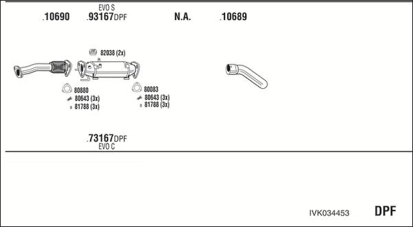 Fonos IVK034453 - Izplūdes gāzu sistēma www.autospares.lv