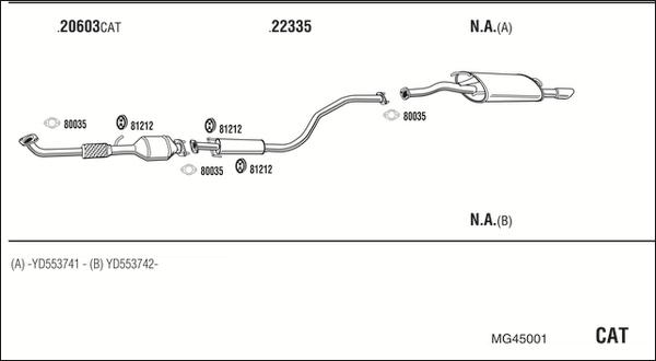 Fonos MG45001 - Izplūdes gāzu sistēma www.autospares.lv