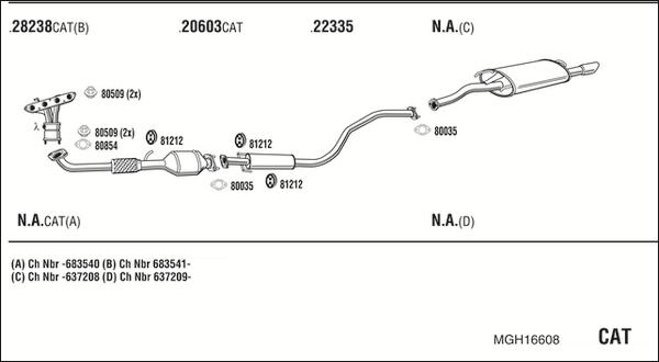 Fonos MGH16608 - Izplūdes gāzu sistēma www.autospares.lv