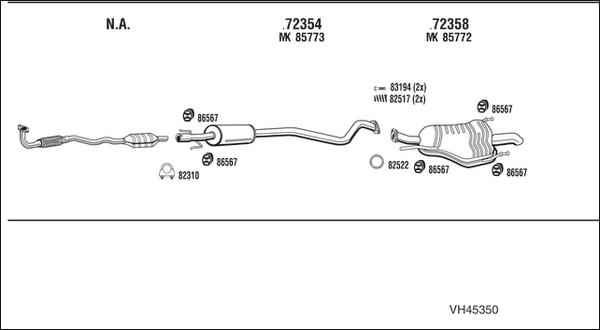 Fonos VH45350 - Izplūdes gāzu sistēma www.autospares.lv