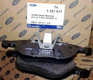 FORD 1 321 517 - Тормозные колодки, дисковые, комплект www.autospares.lv