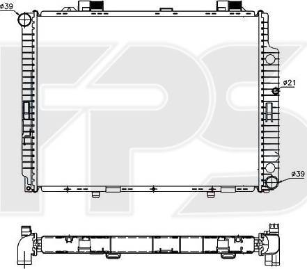 FPS FP 46 A1003 - Radiator, engine cooling www.autospares.lv