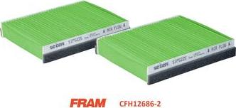 FRAM CFH12686-2 - Фильтр воздуха в салоне www.autospares.lv