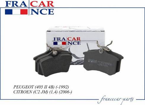 Francecar FCR210501 - Brake Pad Set, disc brake www.autospares.lv