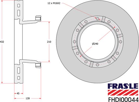 FRAS-LE FHDI00044 - Bremžu diski www.autospares.lv