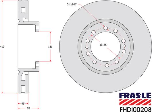 FRAS-LE FHDI00208 - Bremžu diski autospares.lv