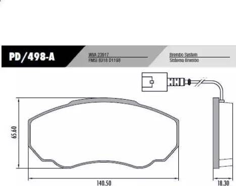 FRAS-LE PD/498-A - Тормозные колодки, дисковые, комплект www.autospares.lv