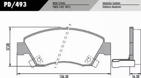 FRAS-LE PD/493 - Bremžu uzliku kompl., Disku bremzes autospares.lv