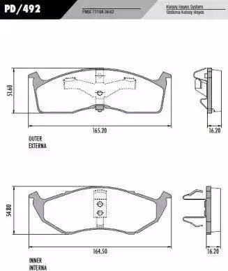 FRAS-LE PD492 - Bremžu uzliku kompl., Disku bremzes autospares.lv