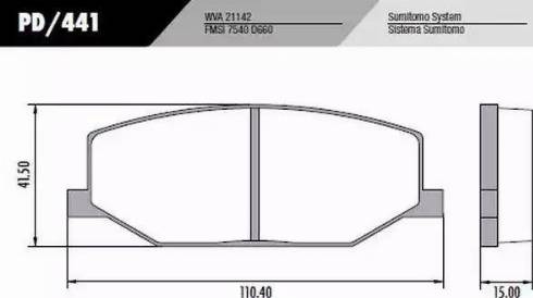 FRAS-LE PD441 - Brake Pad Set, disc brake www.autospares.lv