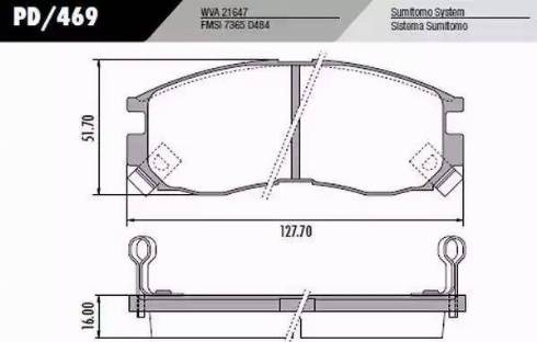 FRAS-LE PD/469 - Brake Pad Set, disc brake www.autospares.lv