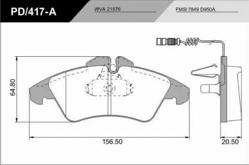 FRAS-LE PD/417-A_CV Advanced - Тормозные колодки, дисковые, комплект www.autospares.lv