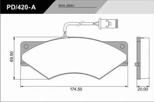 FRAS-LE PD/420-A_CV Advanced - Bremžu uzliku kompl., Disku bremzes autospares.lv