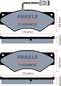 FRAS-LE PD/420-A-CV - Bremžu uzliku kompl., Disku bremzes www.autospares.lv