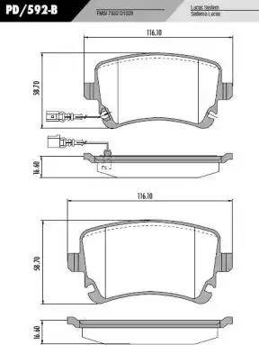 FRAS-LE PD/592-B - Тормозные колодки, дисковые, комплект www.autospares.lv