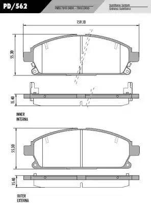 FRAS-LE PD/562 - Brake Pad Set, disc brake www.autospares.lv