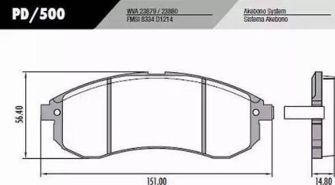 FRAS-LE PD/500 - Brake Pad Set, disc brake www.autospares.lv