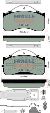 FRAS-LE PD/533-K020-HD - Brake Pad Set, disc brake www.autospares.lv